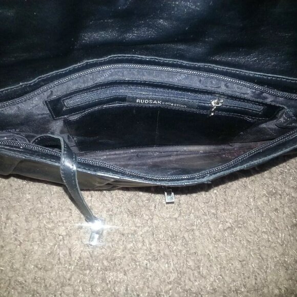RUDSAK - Black Leather Clutch-Buttery Soft Leather-Gorgeous! Excellent Condition - Picture 4 of 5